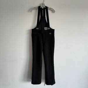 Fera Men's Suspender Ski Pants Black Wool Blend Swiss Fabric, Size 34L